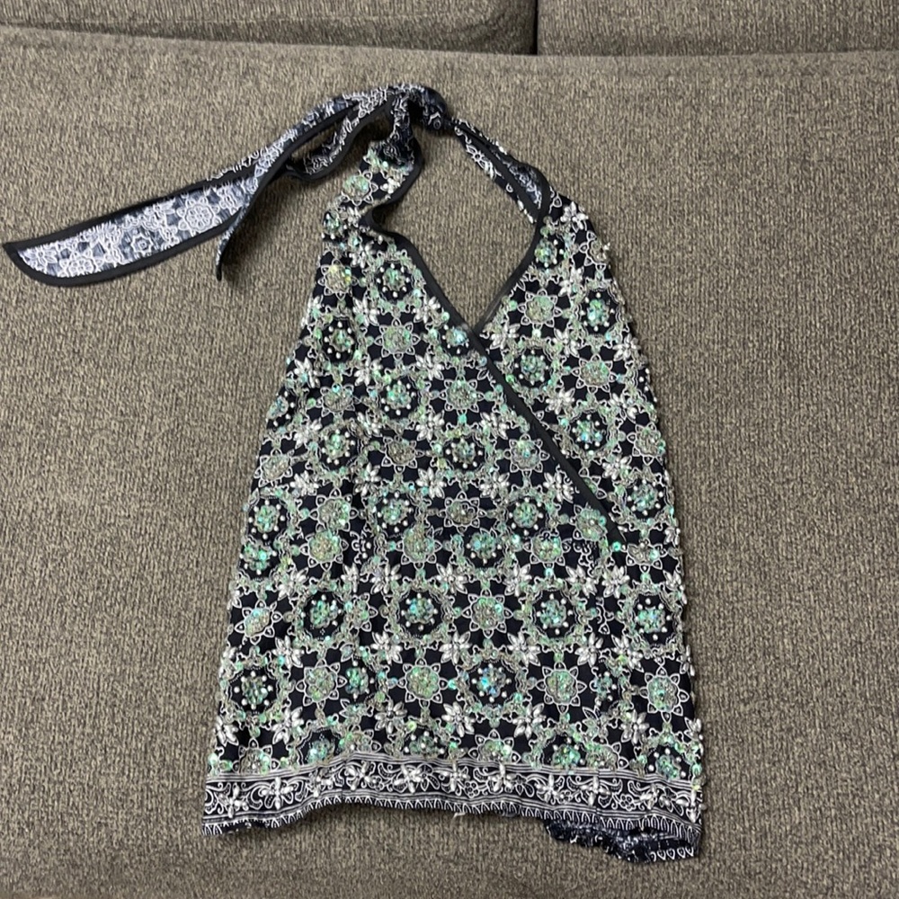 Ocean sparkly halter